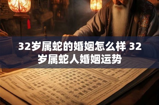 32岁属蛇的婚姻怎么样 32岁属蛇人婚姻运势