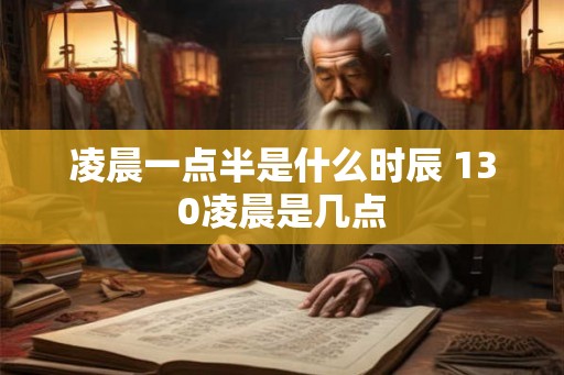 凌晨一点半是什么时辰 130凌晨是几点