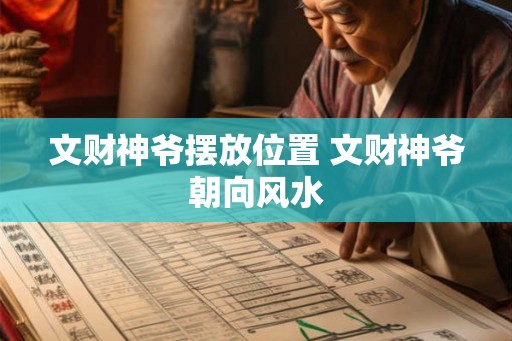 文财神爷摆放位置 文财神爷朝向风水