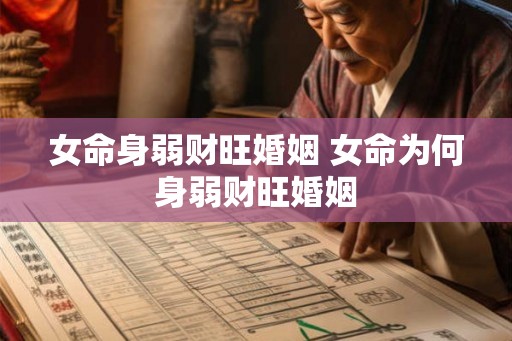 女命身弱财旺婚姻 女命为何身弱财旺婚姻