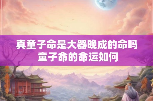 真童子命是大器晚成的命吗 童子命的命运如何 真童子命是大器晚成的命吗 童子命的命运如何