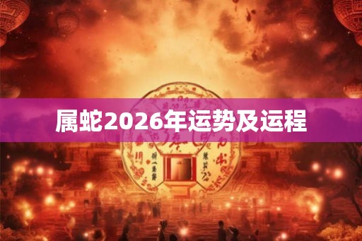 属蛇2026年运势及运程