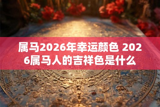 属马2026年幸运颜色 2026属马人的吉祥色是什么