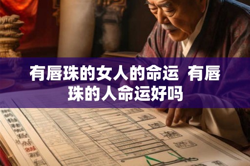 有唇珠的女人的命运  有唇珠的人命运好吗