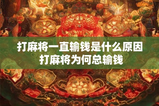 打麻将一直输钱是什么原因 打麻将为何总输钱