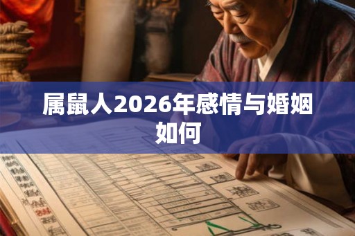属鼠人2026年感情与婚姻如何 属鼠人2026年感情与婚姻如何