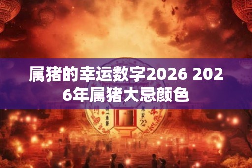 属猪的幸运数字2026 2026年属猪大忌颜色