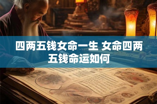 四两五钱女命一生 女命四两五钱命运如何