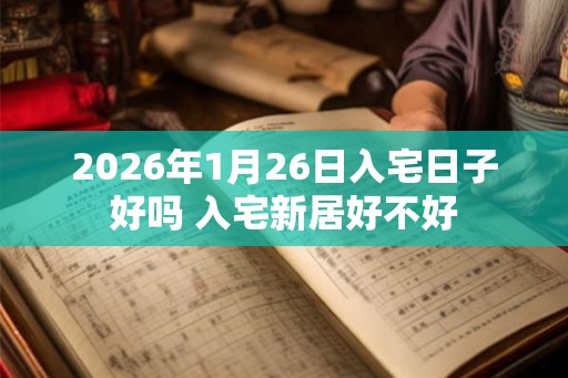2026年1月26日入宅日子好吗 入宅新居好不好