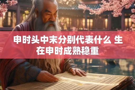 申时头中末分别代表什么 生在申时成熟稳重