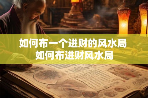 如何布一个进财的风水局 如何布进财风水局