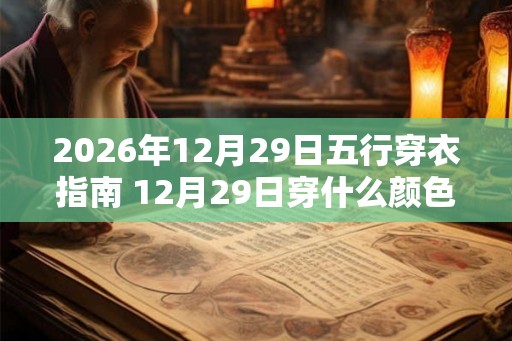 2026年12月29日五行穿衣指南 12月29日穿什么颜色的衣服