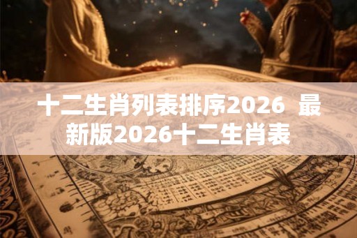 十二生肖列表排序2026 最新版2026十二生肖表 十二生肖列表排序2026 最新版2026十二生肖表