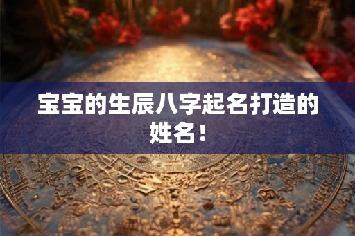 宝宝的生辰八字起名打造的姓名！