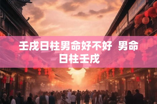 壬戌日柱男命好不好  男命日柱壬戌