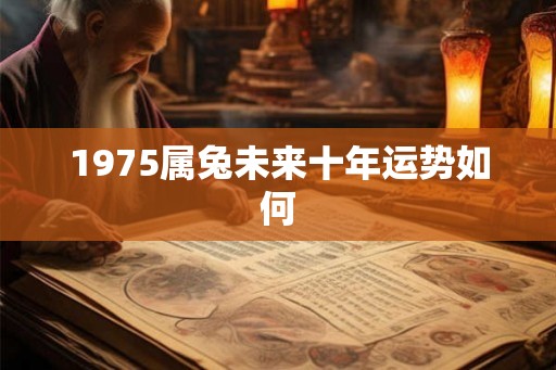 1975属兔未来十年运势如何