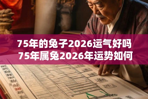 75年的兔子2026运气好吗 75年属兔2026年运势如何 75年的兔子2026运气好吗 75年属兔2026年运势如何