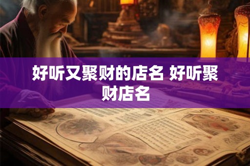 好听又聚财的店名 好听聚财店名