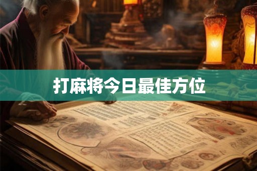 打麻将今日最佳方位