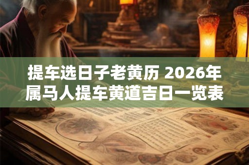 提车选日子老黄历 2026年属马人提车黄道吉日一览表