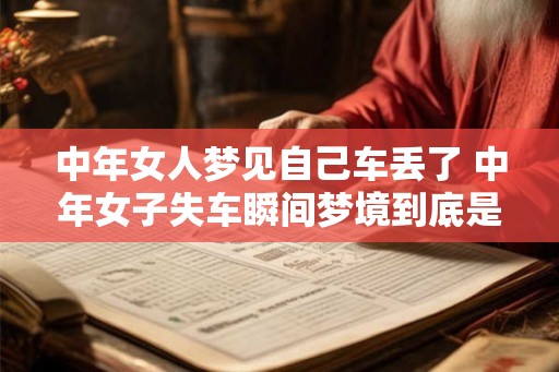 中年女人梦见自己车丢了 中年女子失车瞬间梦境到底是什么寓意