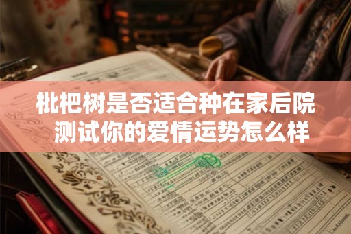 枇杷树是否适合种在家后院  测试你的爱情运势怎么样