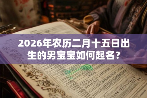 2026年农历二月十五日出生的男宝宝如何起名？