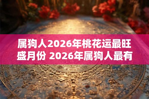 属狗人2026年桃花运最旺盛月份 2026年属狗人最有桃花运的月份是