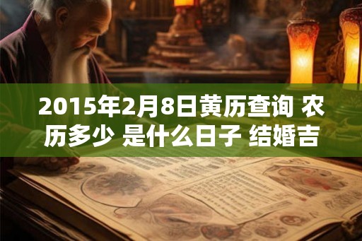 2015年2月8日黄历查询 农历多少 是什么日子 结婚吉时 2015年2月8日黄历查询 农历多少 是什么日子 结婚吉时