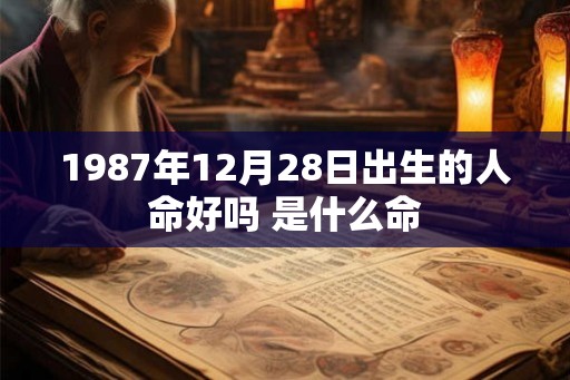 1987年12月28日出生的人命好吗 是什么命