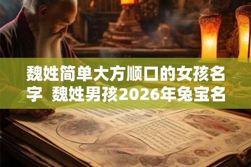 魏姓简单大方顺口的女孩名字  魏姓男孩2026年兔宝名字