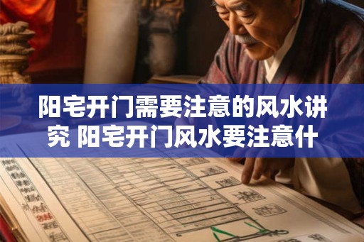 阳宅开门需要注意的风水讲究 阳宅开门风水要注意什么