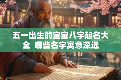 五一出生的宝宝八字起名大全  哪些名字寓意深远