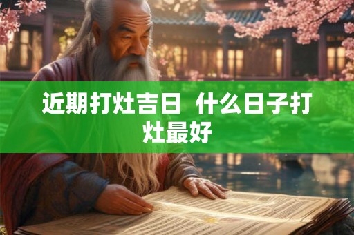 近期打灶吉日  什么日子打灶最好