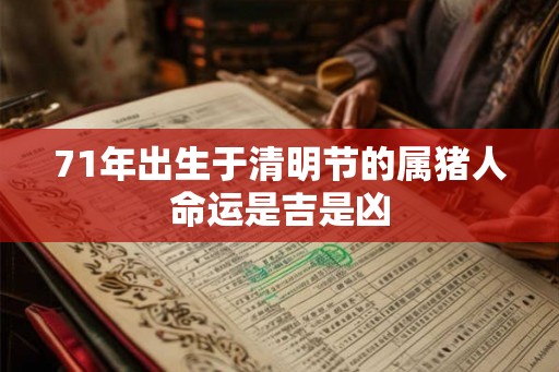 71年出生于清明节的属猪人命运是吉是凶