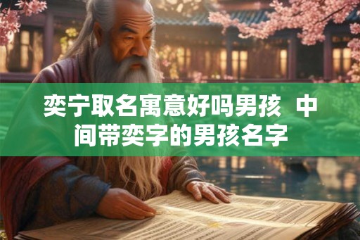 奕宁取名寓意好吗男孩  中间带奕字的男孩名字