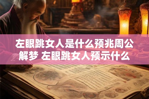 左眼跳女人是什么预兆周公解梦 左眼跳女人预示什么