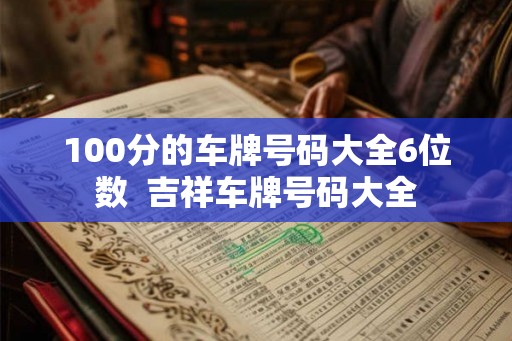 100分的车牌号码大全6位数  吉祥车牌号码大全