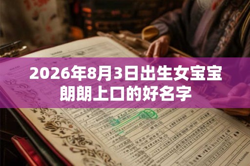 2026年8月3日出生女宝宝朗朗上口的好名字