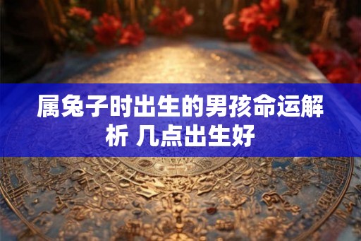 属兔子时出生的男孩命运解析 几点出生好