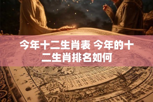 今年十二生肖表 今年的十二生肖排名如何