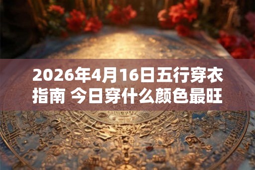 2026年4月16日五行穿衣指南 今日穿什么颜色最旺运