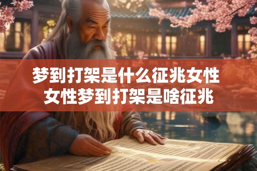 梦到打架是什么征兆女性 女性梦到打架是啥征兆