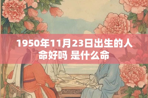 1950年11月23日出生的人命好吗 是什么命