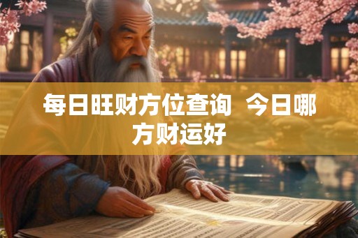 每日旺财方位查询 今日哪方财运好 每日旺财方位查询 今日哪方财运好