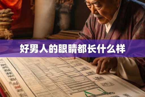 好男人的眼睛都长什么样 好男人的眼睛都长什么样