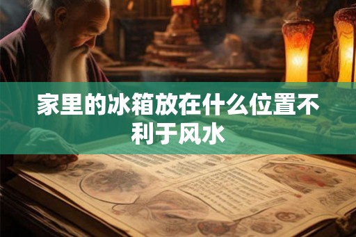家里的冰箱放在什么位置不利于风水