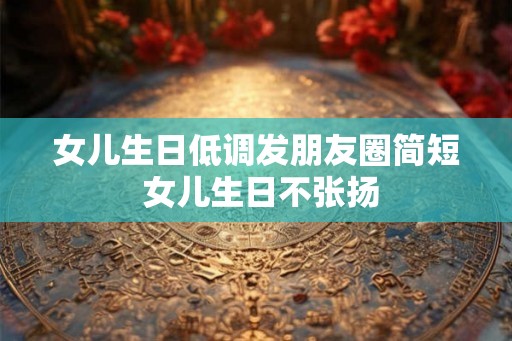 女儿生日低调发朋友圈简短 女儿生日不张扬 女儿生日低调发朋友圈简短 女儿生日不张扬