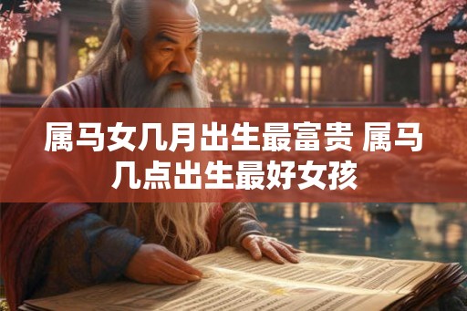 属马女几月出生最富贵 属马几点出生最好女孩 属马女几月出生最富贵 属马几点出生最好女孩