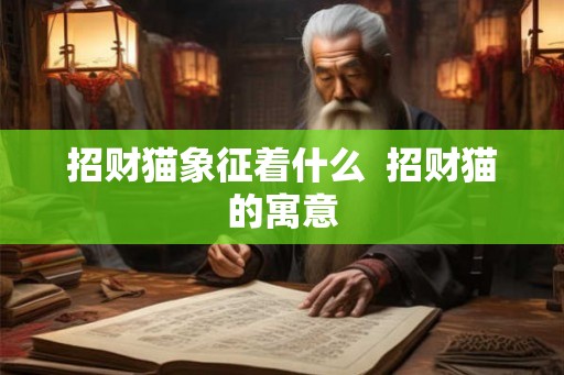 招财猫象征着什么  招财猫的寓意
